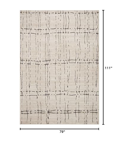 Loloi Darby Sand/Dk. Grey 6'-7" x 9'-3" Area Rug - color: Sand / Dk. Grey, size: 6'7" x 9'3" (Rectangular)