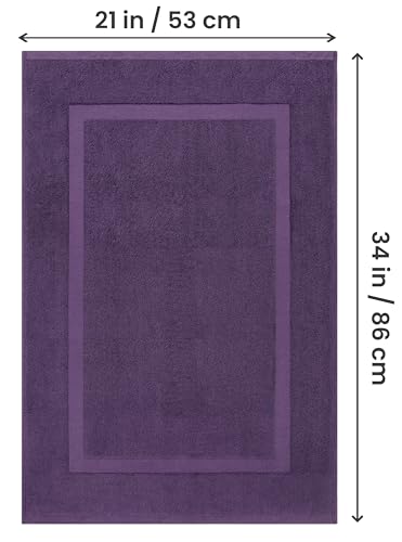 Utopia Towels Cotton Bath Mat, 21x34 in, 2 Pack, Plum - color: Plum, size: 2 Bath Mats
