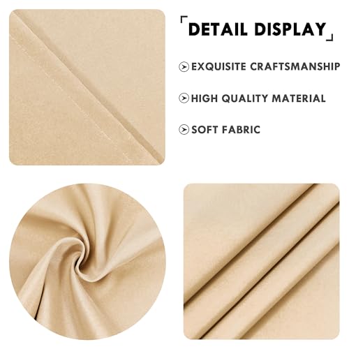 JIUZHEN Beige Valance Curtains for Window 1 Panel, 52 x 18 Inches - color: Beige, size: 52"W x 18"L (Pack of 1)