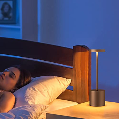 TBBGA LED Cordless Table Lamps Set of 2, 5000mAh Rechargeable Table Light - color: Brown2