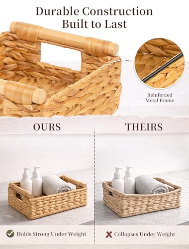 Wicker Basket, Large Basket for Gift Baskets Empty, 10.2x7.9x4in - color: Natural, size: Small