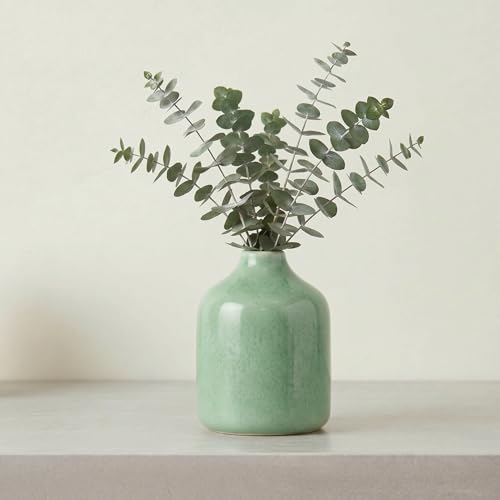 Sunddo Small Green Ceramic Bud Vase, 4 inch - color: Green, size: 4 inch