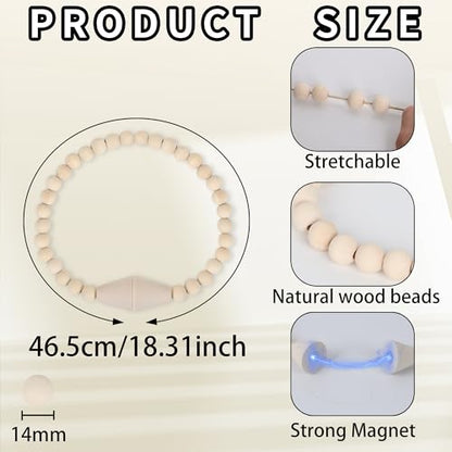 Meplait Magnetic Curtain Tiebacks, 2 Pack Boho Curtain Tie Backs, Nature - color: Nature-cone