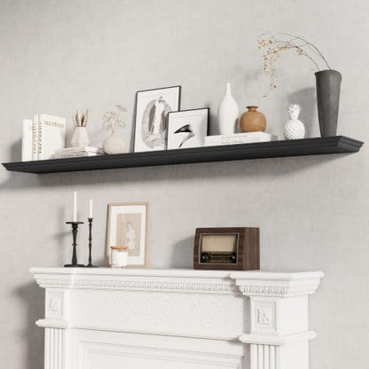 Fun Memories Floating Shelves, Black, 72 Inch Long, 9.3 Inch Deep, 1 Pack - color: Black, size: 72", Single