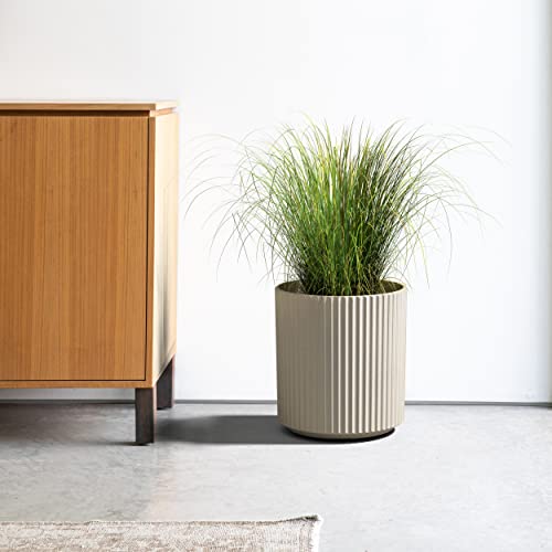 Veradek Demi Series Planter - Large Round Outdoor Planter - color: Sand, size: 16 inch - 2 Pack