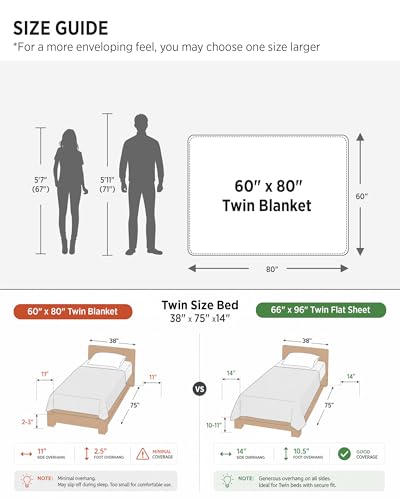 Bedsure Checkered Soft Cozy Twin Blanket for Bed, Light Brown,60"×80" - color: 03 Light Brown, size: Twin (60" X 80")