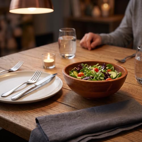 Lipper International Rubberwood Footed Bowl with Cherry Finish for Fruits, Salads, or Popcorn, Small, 7" Diameter x 2.75" Height, 27.05 Fl. Oz., Single Bowl - size: Small, style: Bowl