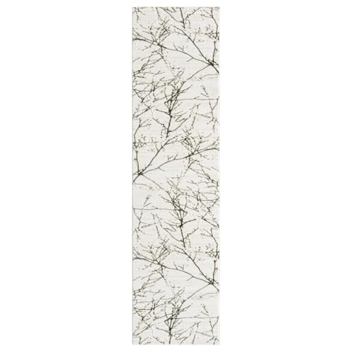 LUXE WEAVERS Modern Abstract Non-Shedding Runner Rug Green 2x8 - color: Green, size: 2' x 8' (Rectangular)