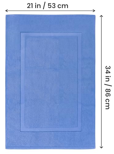 Utopia Towels Cotton Bath Mat, 21x34 in, 2 Pack, Electric Blue - color: Electric Blue, size: 2 Bath Mats