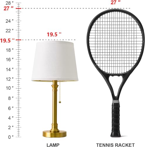 Oneach 19.5” Brass Gold Small Table Lamps Set of 2 for Living Room Bedroom - color: Gold
