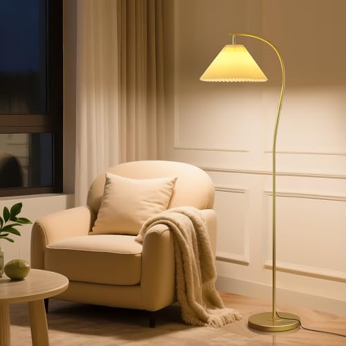 Gold Modern Floor lamp for Living Room, Bedroom, and Library