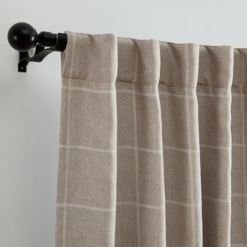 Threadmade Sawyer Window Panel, Linen - 52" W x 84" L - color: Linen, size: 52"W x 84"L (Pack of 1)
