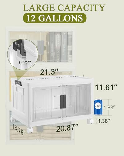 OlarHike 144QT Storage Bins with Lids for Closets, Office, Home, 3 Pack - size: 48QT