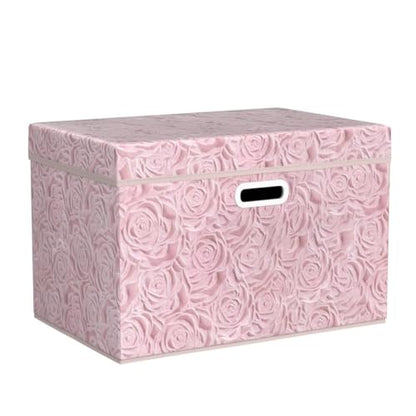 Prandom Large Storage Boxes with Lids,Pink-43x30x30cm,Foldable,3-Pack - color: Pink, size: Large(3-Pack)