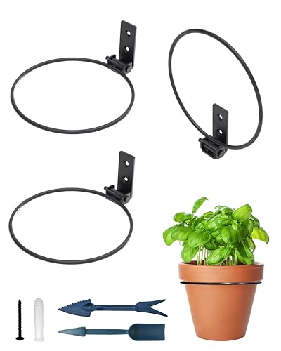 NACETURE Foldable Flower Pot Holder Rings, 6 Inch 3 Pack - color: 6 Inch 3 Pack