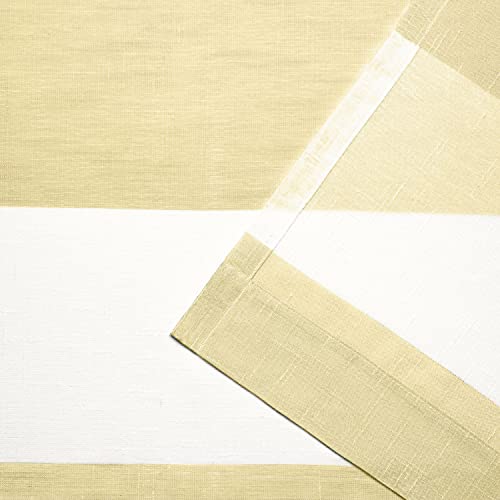Exclusive Home Darma Sheer Linen Rod Pocket Curtain Panel Pair, 50"x84", Yellow - color: Yellow, size: 50"W x 84"L (Pack of 2)