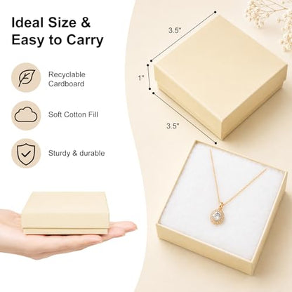 Jewelry Boxes, 160 Pack 3.5x3.5x1 Inch, Brown - color: Brown, size: 3.5x3.5x1 Inch (Pack of 160)