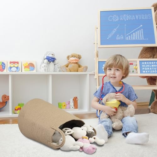 XUANGUO Rope Laundry Basket Laundry Hamper for Clothes Jute - color: jute, size: Regular