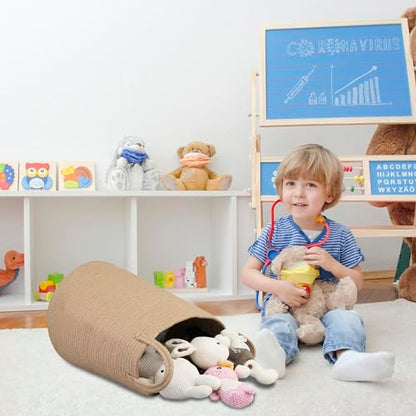 XUANGUO Rope Laundry Basket Laundry Hamper for Clothes Jute - color: jute, size: Regular