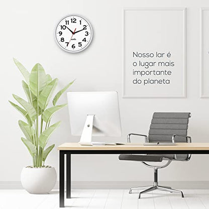 HIPPIH 10 Inch Wall Clock, 2Pack Silent Non Ticking Battery Operated Clocks - color: Silver, size: 10 inches