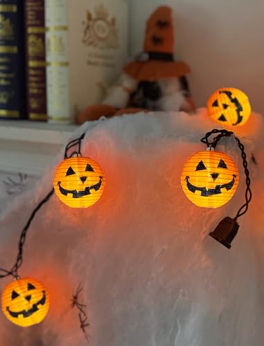 8.5FT Halloween Pumpkin Lantern String Lights Plug-in 10 LED Decor - color: Pumpkin Lantern Lights