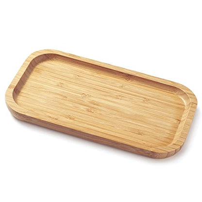 Bamboo Vanity Tray, Bathroom Counter Tray, Toilet Tank Top Tray for Organizing and Decor Display, 9.8 x 5.5 x 0.8 inch - size: 9.8" x 5.5" x 0.8"