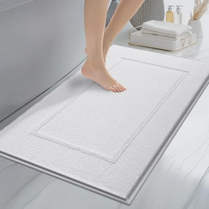 anllugs Bathroom Rugs, 24" x 36" Soft Bath Rugs, White - color: White, size: 24" X 36"