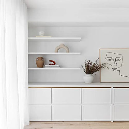 QEEIG Extra Long Floating Shelves for Wall (White, Set of 2, 47.2") - color: C. White, size: 47.2"