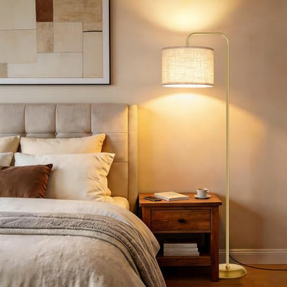 TJOY Floor Lamp, Golden Standing Floor Lamp for Living Room with 3 CCT Bulb - color: Gold