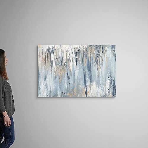 CANVAS ON DEMAND Blue Illusion Canvas Wall Art Print by Patricia Pinto, Abstract, Contemporary, Home Decor, Artwork, 48"x32" Modern Artwork, 48"x32" - size: 48"L x 32"W