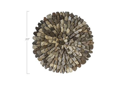 Creative Co-Op Round Driftwood Wall Décor
