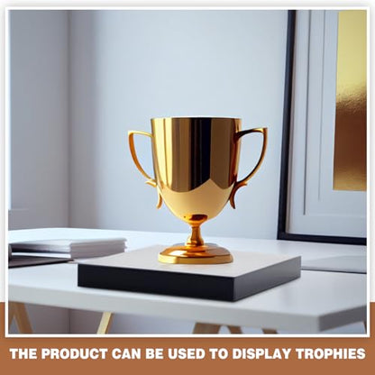 Chunful Black Acrylic Display Box Riser, 12"L x 12"W x 2"H Pedestal Stand - size: 12" W X 12 " D X 2 " H