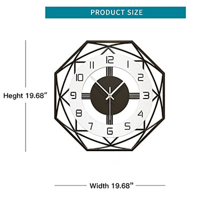 Large Wall Clocks for Living Room Decor Modern Analog Wall Clock - size: 20 inch