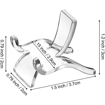 Jetec 40 Pcs Small Rock Display Stand, Acrylic Crystal Stands for Display - size: Small