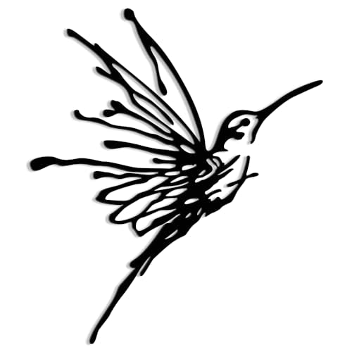 XORT 3D Hummingbird Metal Wall Art, Outdoor Decor Sculpture Sign