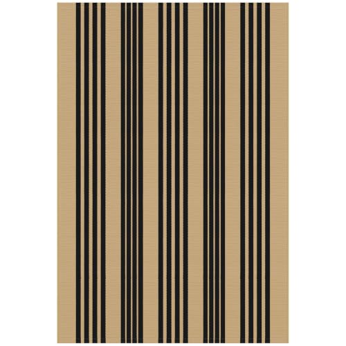 KILOCOCO Striped Rug 3x5 ft Washable Woven Front Door Rug, Brown and Black - color: Brown and Black Stripe, size: 3' x 5' (Rectangular)