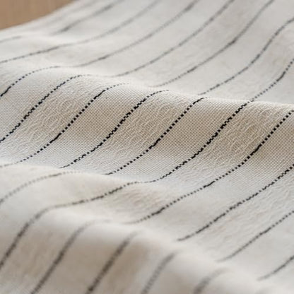 MOROCO Linen Striped Throw Pillow Covers 12x20 Set of 2, Black - color: Black, size: 20" x 12" (Pack of 2)