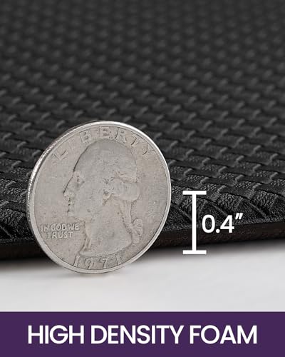 DEXI Kitchen Floor Mats Cushioned Anti Fatigue, 23x108 Standing Runner Rug - color: Black, size: 108"l X 23"w X 0.4"th