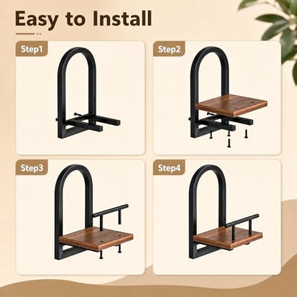 Amaoot Floating Shelves Set for 2, Wall Plant Holder Shelf, Wall Planters
