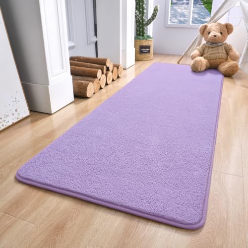 Keeko 2x6 Area Rugs for Living Room,Soft Washable Memory Foam Bedroom Rug - color: Light-purple, size: 2' X 6' (Rectangular)