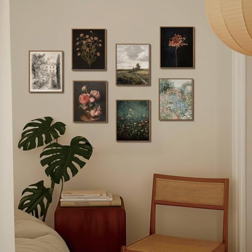 French Country Garden Canvas Wall Art 8x10 inch - color: Fence Garden, size: 8"x10" Natural