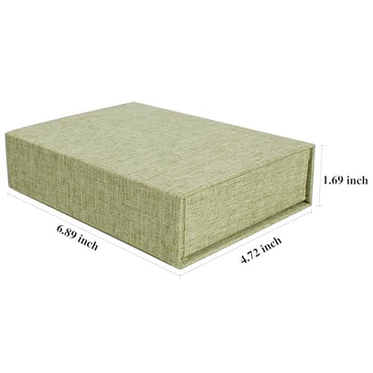Photo Storage Box 4x6, Linen Photo Box - Grassgreen - color: Grassgreen, size: 4"x6"