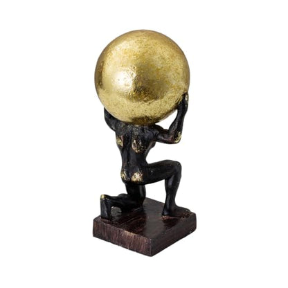 Lukitas Atlas Statue and Sculpture Kneeling Figurine Decor Resin 10.5'' - color: Kneel