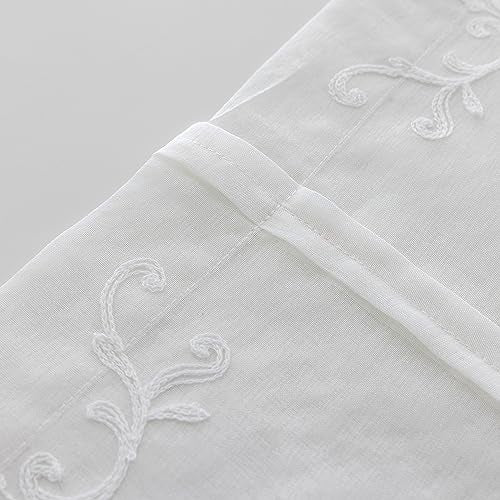 Sheer Tie Up Balloon Curtains for Bathroom Lace 31 x 47 Inch - size: 31"W x 47"L (Pack of 1)