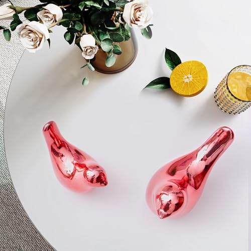 Notakia Pink Bird Figurines Set of 2 Small Bird Statues Home Decor - color: 2pcs Pink Birds