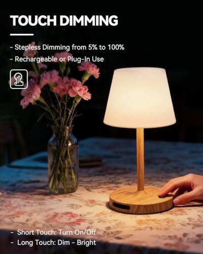 SAIWEYA Outdoor Waterproof Shower Lamp, 8000mAh Rechargeable Bathroom Lamp - color: Wood Grain, size: 8000mAh
