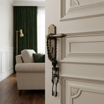 2Pcs Black Skeleton Magnetic Curtain Tieback