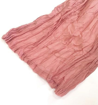 TARAN LIVING Sheer Crinkle Curtain Panel Set of 2, 100% Washable Cotton Window Treatment Rod Pocket Curtain Panels for Kitchen, Bedroom and Living Room (Salmon Pink, Long Door (40"x96")) - color: Salmon Pink