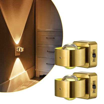 L LOHAS LED Night Light Projector, Night Lights Plug into Wall Light Sensor - color: Gold