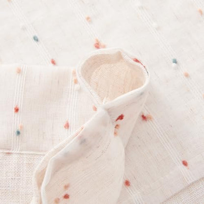 jinchan Kitchen Valance Curtain Double Layers, 50x16, 1 Panel, Blush Meadow - color: Double | Dottie Blush Meadow, size: 50"W x 16"L (Pack of 1)